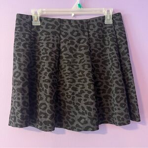 Aeropostale Leopard Flare Mini Skirt